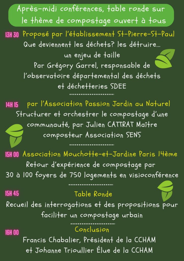 Journée Citoyenne du samedi 21 septembre 2024 - Programme de l'après-midi